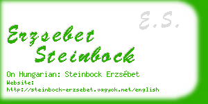 erzsebet steinbock business card